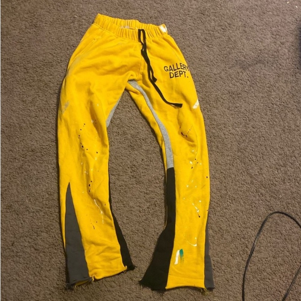 Gallery Dept Yellow and Gray Kids Joggers